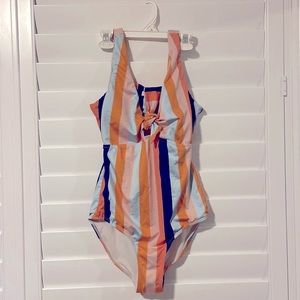 Bohme striped one piece swimsuit